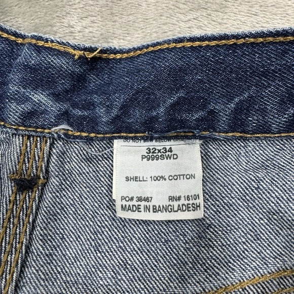 Berne Jeans Mens 30x33 Blue Slightly Tapered Medium‎ Wash Denim Workwear Pockets - Picture 6 of 7